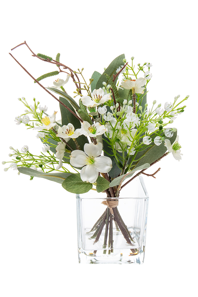 Kevätkimppu valkoinen 22cm VASE