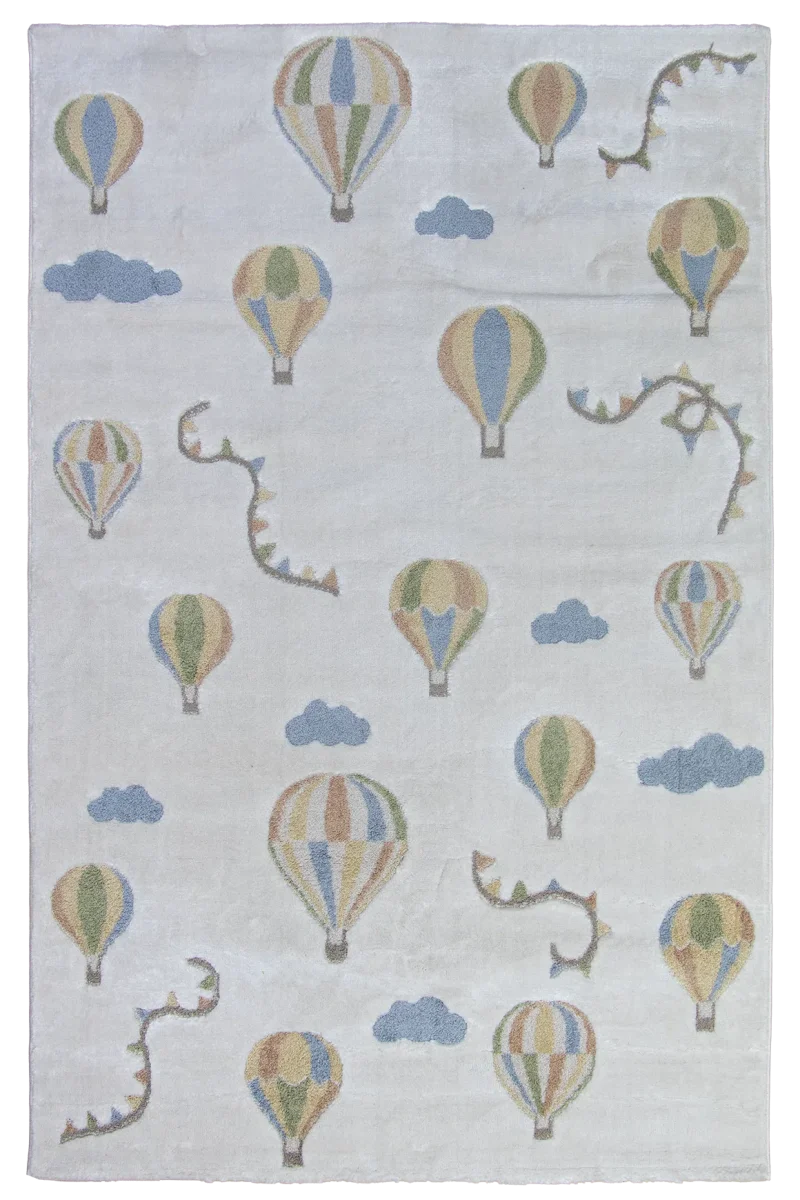 Kuumailmapallo matto cream-multy 120x180cm
