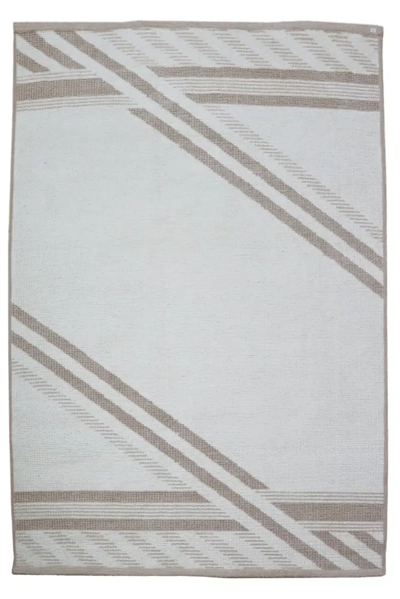 Camilla puuvillamatto beige-valkoinen 135×190 cm