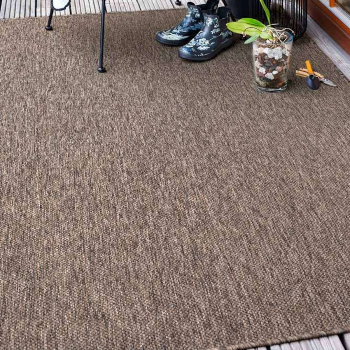 Narma VAGABOND sileäksi kudottu matto, omalla mitalla - khaki
