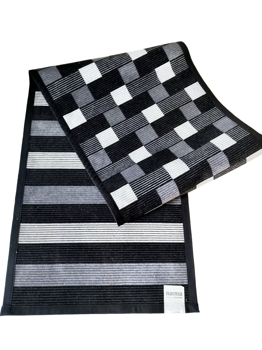 Narma des 4285 musta puuvillamatto 80×250 cm