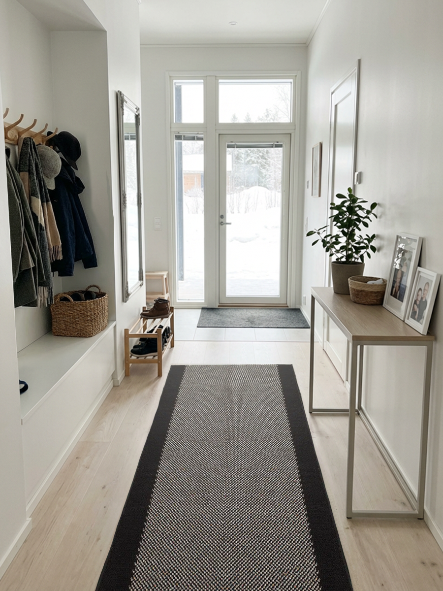 Port musta käytävämatto leveys 80cm