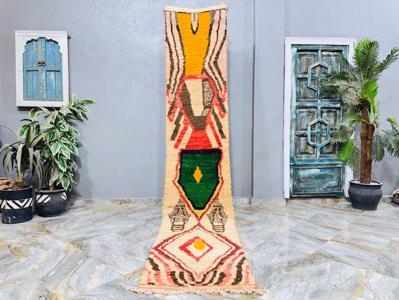 Marokkolainen vintage Beni Ourain 77×373 cm