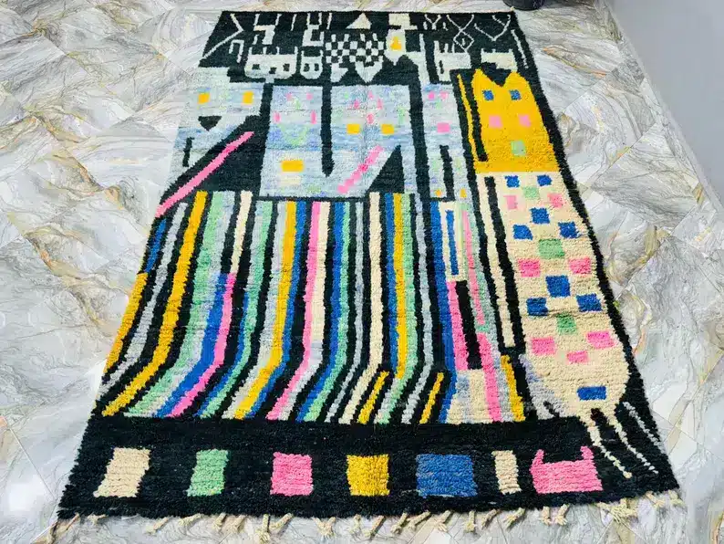 Marokkolainen vintage Boujaad matto 201×312 cm