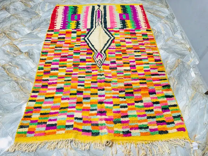 Marokkolainen vintage Beni Ourain 200×296 cm