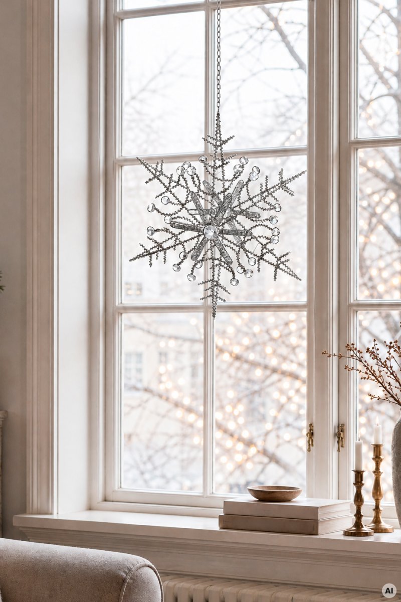 Koriste lumihiutale 38cm CRYSTAL